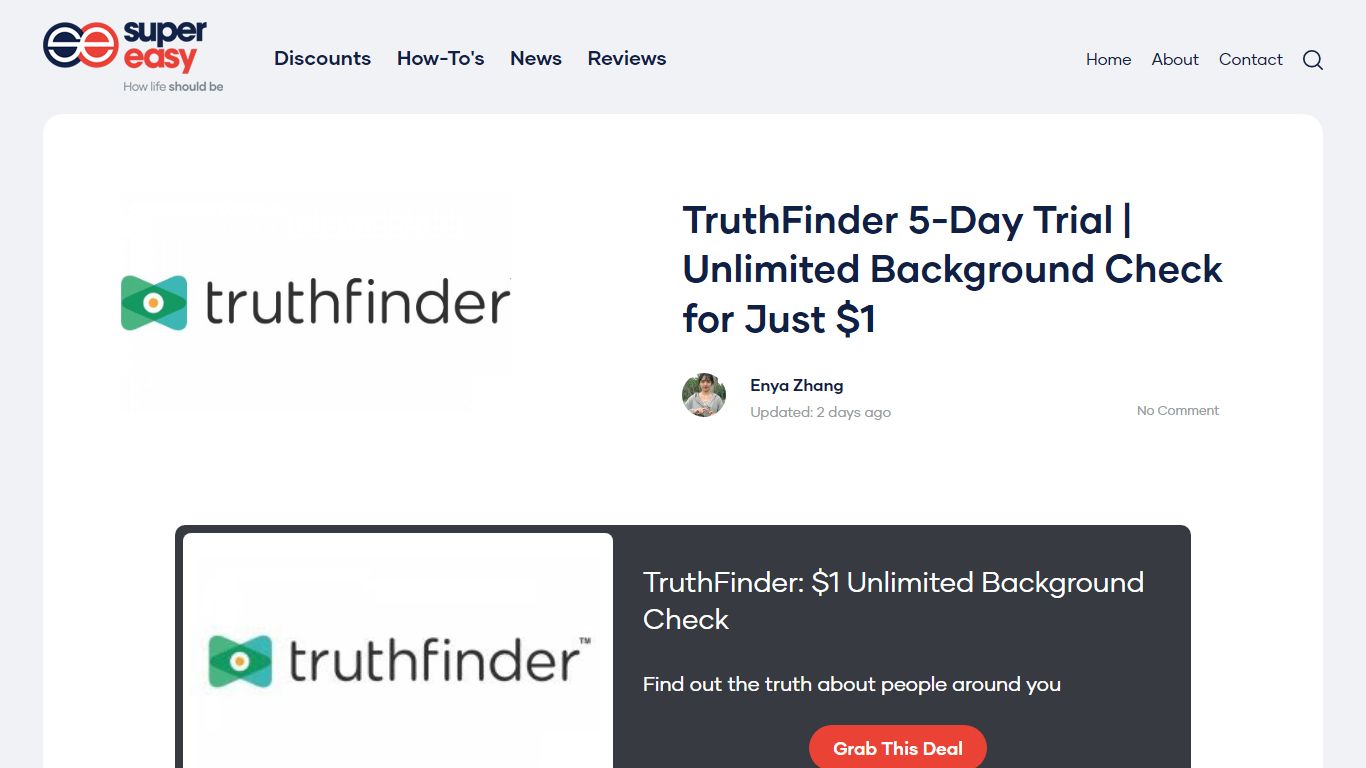 TruthFinder 5-Day Trial | Unlimited Background Check for Just $1